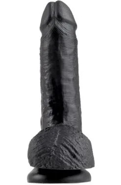 Pipedream King Cock With Balls Black 18 Cm -Anal sexleketøy butikk p pipedream king cock with balls black 18 cm 3