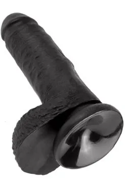 Pipedream King Cock With Balls Black 18 Cm -Anal sexleketøy butikk p pipedream king cock with balls black 18 cm 5