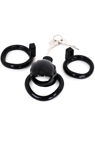 Kiotos Plastic Chastity Cage Black 5 Kiotos Plastic Chastity Cage Black - Bilde 3