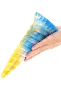 Fantasycolors Plug Korn Gold-Blue 25 Cm -Anal sexleketøy butikk p plug korn gold blue 25 cm 2 164959 1