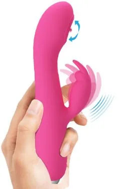 Pretty Love Rachel Pink 3 Licking 12 Vibration -Anal sexleketøy butikk p pretty love rachel pink 3 licking 12 vibration 2 001324