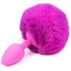 Afterdark Purple Faux Fur Rabbit Tail With Silicone Plug S -Anal sexleketøy butikk p purple faux fur rabbit tail with silicone plug s 185524