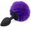 Afterdark Purple Faux Fur Rabbit Tail With Silicone Plug S -Anal sexleketøy butikk p purple faux fur rabbit tail with silicone plug s 185752