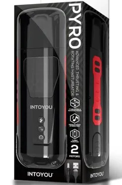 IntoYou Pyro Advanced Thrusting, Rotating & Moaning Masturbator -Anal sexleketøy butikk p pyro advanced thrusting rotating moaning masturbator productimage 4