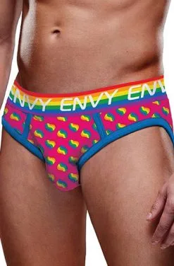 Envy Menswear Rainbow Hearts Bubble Butt Jock