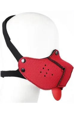 Kinky Puppy Red Puppy Neoprene Snout + Tongue -Anal sexleketøy butikk p red puppy neoprene snout tongue 2 215949