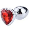 Afterdark Red Scarlet Anal Plug With Heart Jewel L -Anal sexleketøy butikk p red scarlet anal plug with heart jewel l 223219