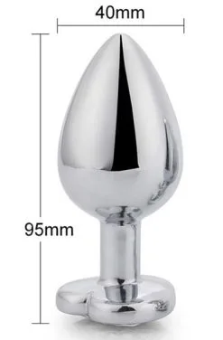 Afterdark Red Scarlet Anal Plug With Heart Jewel L -Anal sexleketøy butikk p red scarlet anal plug with heart jewel l 3 223220