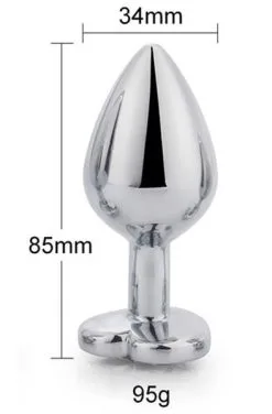 Afterdark Red Scarlet Anal Plug With Heart Jewel M -Anal sexleketøy butikk p red scarlet anal plug with heart jewel m 3 223148