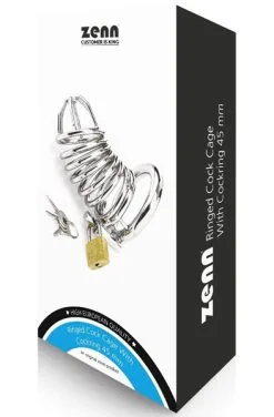 Zenn Ringed Cock Cage With Cockring 45mm -Anal sexleketøy butikk p ringed cock cage with cockring 45mm 3 023122