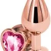 NS Novelties Rose Gold Pink Heart Medium -Anal sexleketøy butikk p rose gold pink heart medium