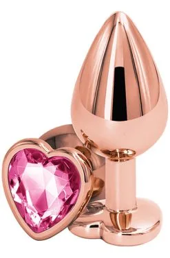 NS Novelties Rose Gold Pink Heart Medium