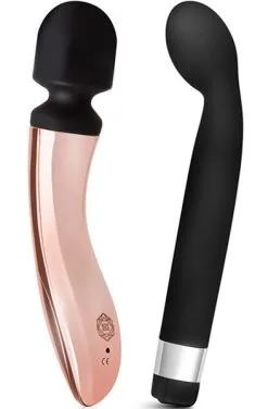 Paketerbjudande Rosy Gold Wand + G-Spot Vibrator
