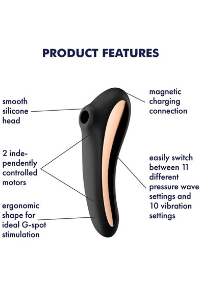 Satisfyer Dual Kiss Black 4 Satisfyer Dual Kiss Black - Bilde 2