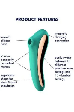 Satisfyer Dual Kiss Green -Anal sexleketøy butikk p satisfyer dual kiss green 2 113922 2