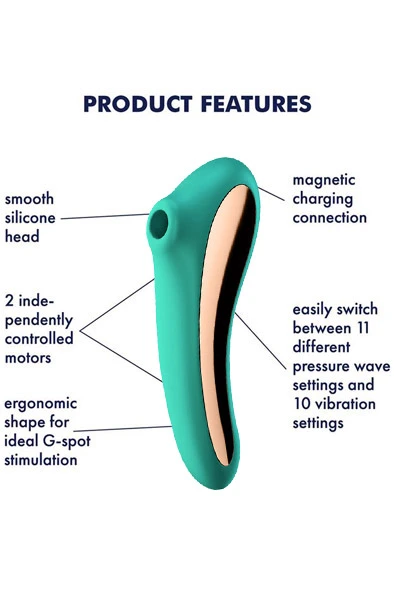 Satisfyer Dual Kiss Green 4 Satisfyer Dual Kiss Green - Bilde 2