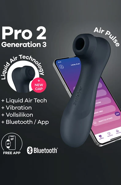 Satisfyer Pro 2 Gen. 3 With Liquid Air & Bluetooth App Black 3 Satisfyer Pro 2 Gen. 3 With Liquid Air & Bluetooth App Black