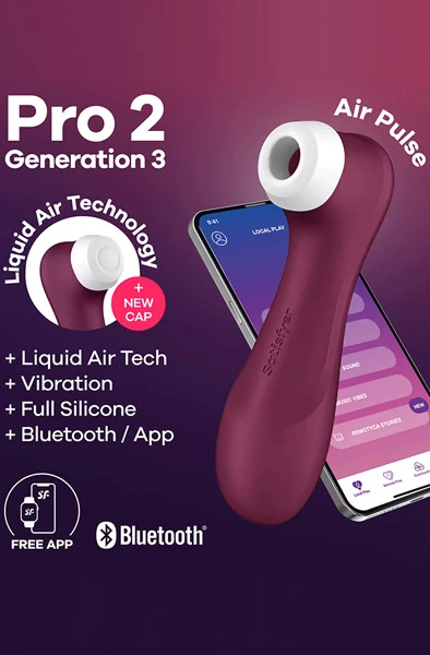 Satisfyer Pro 2 Gen. 3 With Liquid Air & Bluetooth App Red 3 Satisfyer Pro 2 Gen. 3 With Liquid Air & Bluetooth App Red