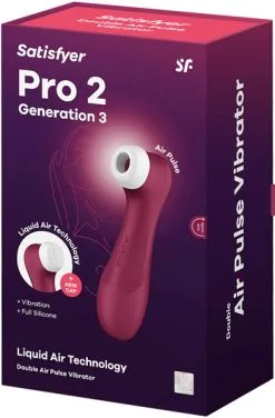 Satisfyer Pro 2 Generation 3 With Liquid Air Red -Anal sexleketøy butikk p satisfyer pro 2 generation 3 with liquid air red productimage 7 124342 1