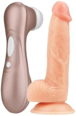 Paketerbjudande Satisfyer Pro 2 + Ultra Soft Dildo 20 Cm