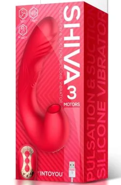 IntoYou Shiva Pulsation & Suction Silicone Vibrator -Anal sexleketøy butikk p shiva pulsation suction silicone vibrator 3 124251