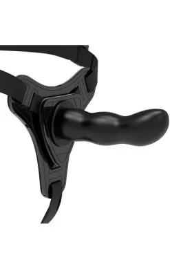 Fetish Submisive Silicone Strap-On Black G-Spot 16 Cm -Anal sexleketøy butikk p silicone strap on black g spot 16 cm 2 134533