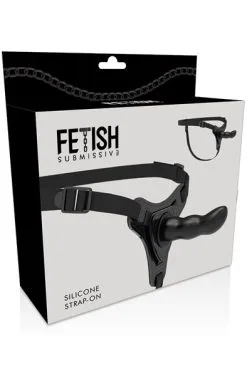 Fetish Submisive Silicone Strap-On Black G-Spot 16 Cm -Anal sexleketøy butikk p silicone strap on black g spot 16 cm 3 134533