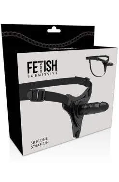 Fetish Submisive Silicone Strap-On Realistic Black 16 Cm -Anal sexleketøy butikk p silicone strap on realistic black 16 cm 3 134510