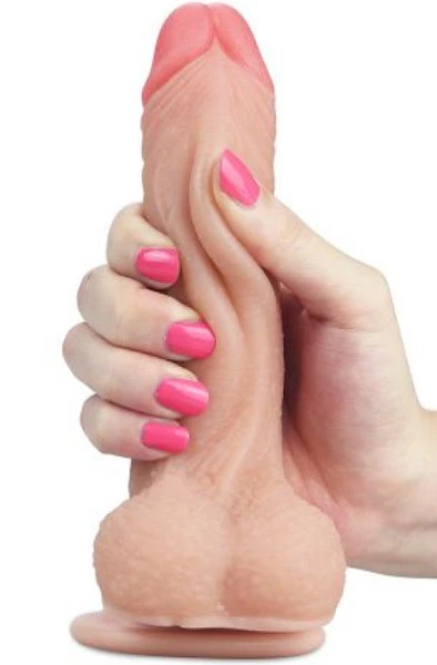 Lovetoy Sliding Skin Dual Layer Dildo 17,5 Cm 4 Lovetoy Sliding Skin Dual Layer Dildo 17,5 Cm - Bilde 2