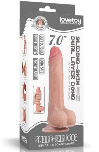 Lovetoy Sliding Skin Dual Layer Dildo 17,5 Cm 6 Lovetoy Sliding Skin Dual Layer Dildo 17,5 Cm - Bilde 4