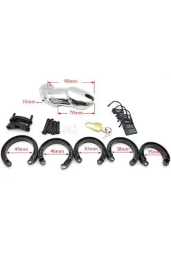 Cocklock Sliver Male Chastity Cage CB6000 Medium -Anal sexleketøy butikk p sliver male chastity cage cb6000 medium 3 121247