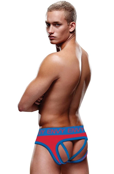 Envy Menswear Solid Envy Jock Red Blue 4 Envy Menswear Solid Envy Jock Red Blue - Bilde 2