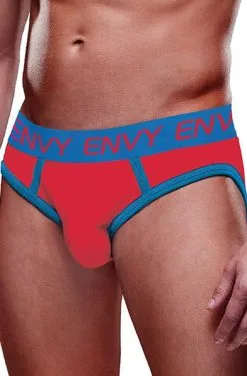 Envy Menswear Solid Envy Jock Red Blue