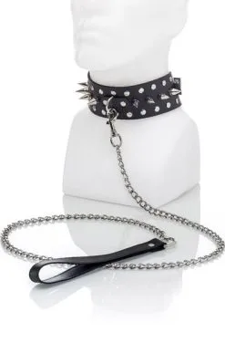 Zenn Spiked Collar With Leash