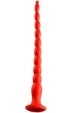 Stretch Worm Long Dildo Red 43cm