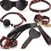 The Red Submission Kit Crocoo 7-pcs Kit Black/Red -Anal sexleketøy butikk p submission kit crocoo 7 pcs kit black red 163134
