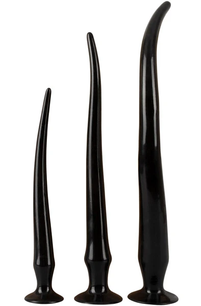 You2Toys Super Long Flexible Butt Plug Set Black 3 You2Toys Super Long Flexible Butt Plug Set Black