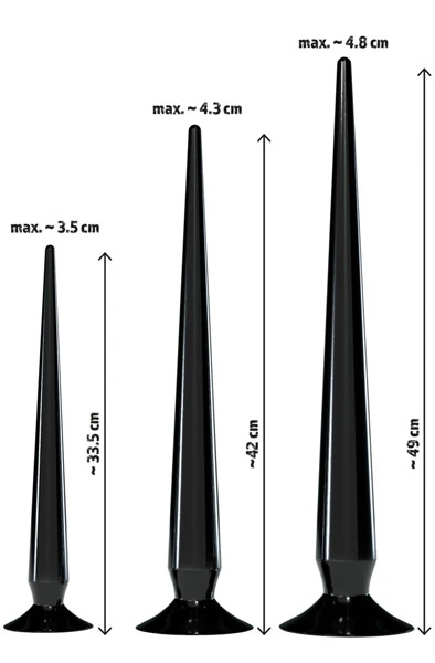 You2Toys Super Long Flexible Butt Plug Set Black 4 You2Toys Super Long Flexible Butt Plug Set Black - Bilde 2