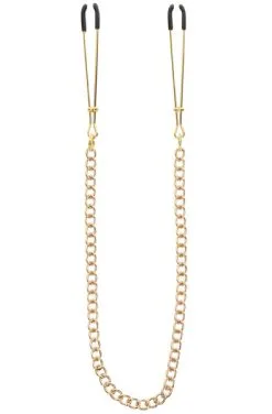 Taboom Tweezers With Chain Gold