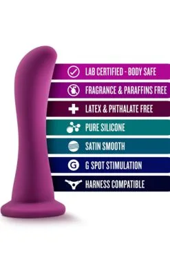Blush Novelties Temptasia Bellatrix Silicone Dildo Plum 16cm -Anal sexleketøy butikk p temptasia bellatrix silicone dildo plum 16cm 3 212532
