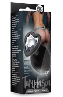 Blush Novelties Temptasia Bling Plug Large Black -Anal sexleketøy butikk p temptasia bling plug large black 3