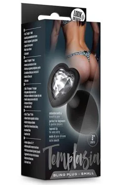 Blush Novelties Temptasia Bling Plug Small Black -Anal sexleketøy butikk p temptasia bling plug small black 3