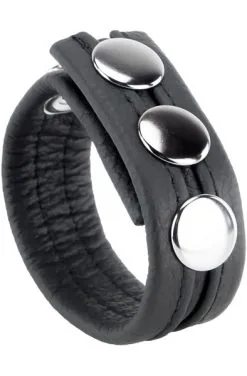 The Red Cockring En Cuir Black