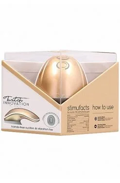 Shots Twitch Hands-free Suction & Vibration Toy Gold -Anal sexleketøy butikk p twitch hands free suction vibration toy gold 5