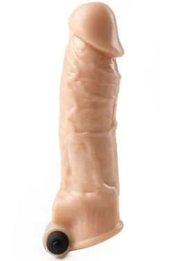 Vergite Realistic Sleeve With Vibration Flesh 21cm