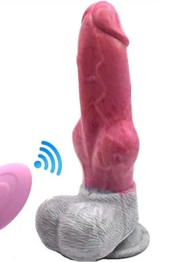 Pink Alien Vibrating Dildo Monster Viby Greedy 22 Cm