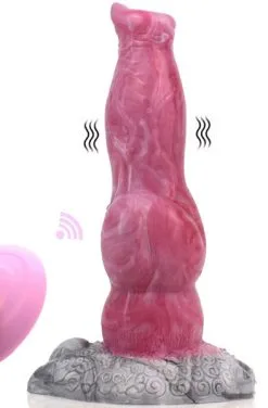 Pink Alien Vibrating Dildo Monster Viby Wolf 22 Cm