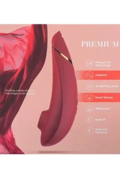 Womanizer Premium 2 Clitoris Stimulator Red -Anal sexleketøy butikk p womanizer premium 2 clitoris stimulator red productimage 4 1