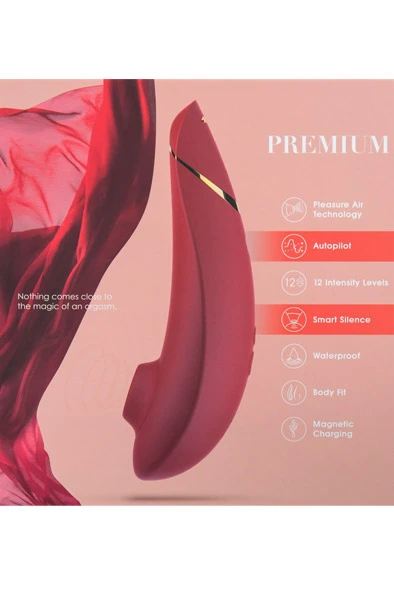 Womanizer Premium 2 Clitoris Stimulator Red 6 Womanizer Premium 2 Clitoris Stimulator Red - Bilde 4