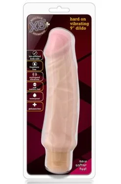 Blush Novelties X5 Plus Vibrating Hard On Beige 22 Cm -Anal sexleketøy butikk p x5 plus vibrating hard on beige 22 cm 3